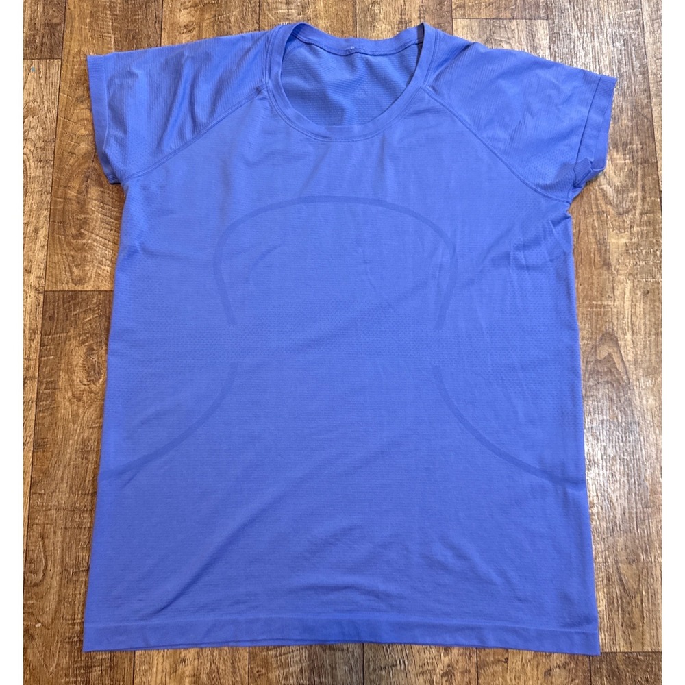 Lululemon Swiftly Tech Women Short Sleeve 2.0 Blue Training Shirt Size 18 gym